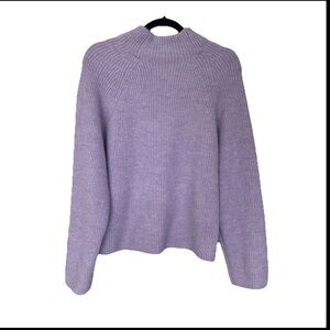 Antonio Melani Lilac Ribbed Mock Neck Sweater XL NWT Soft Knit Acrylic Blend R-3